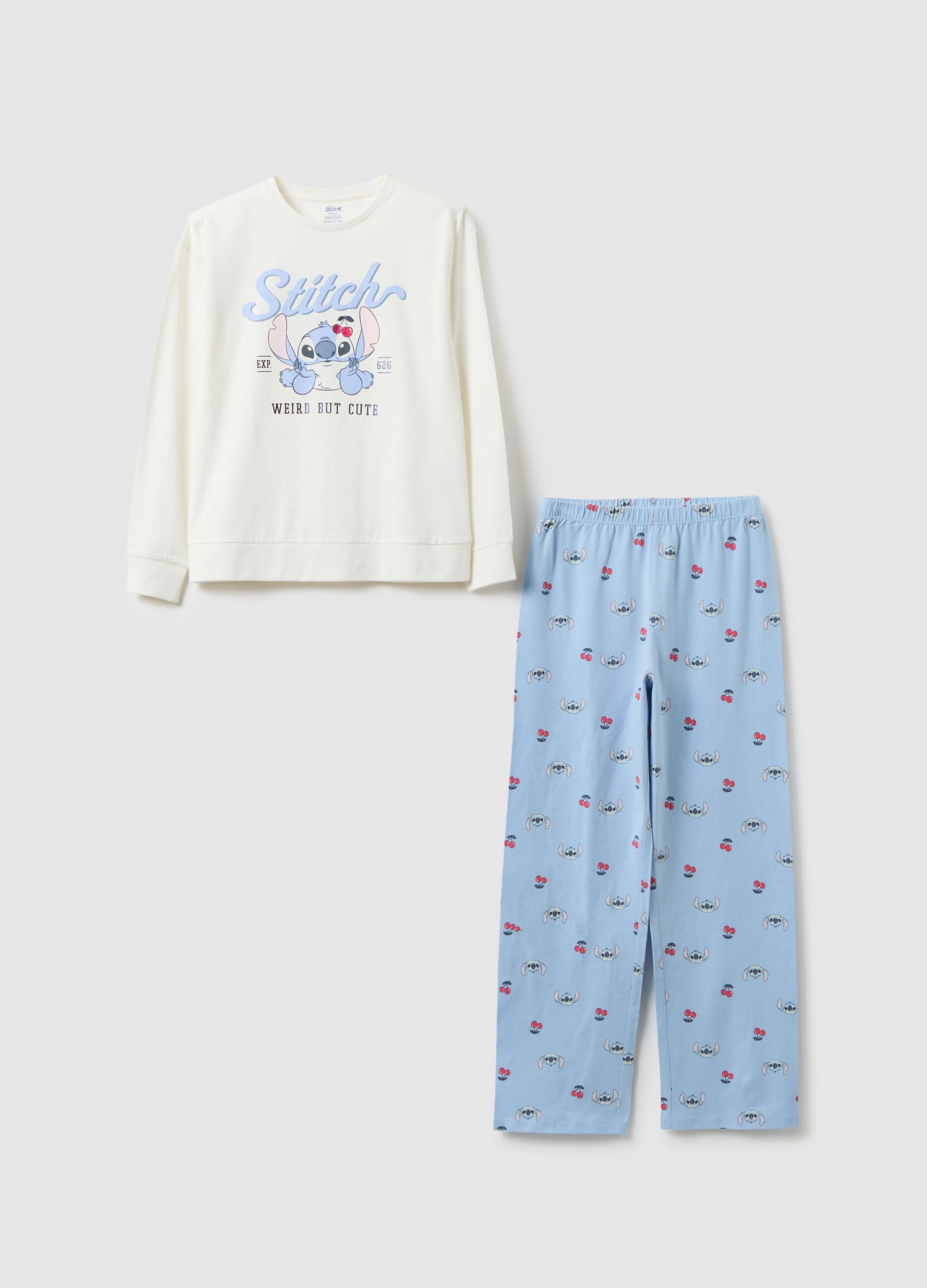 Girl's multicolour pyjamas in pure cotton regular fit with print