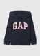 Full-zip sweatshirt with hood and logo embroidery_0