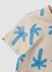 Beige organic cotton palm print T-shirt for boys_3