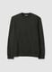 Black crew-neck cotton-blend sweatshirt, regular fit_4