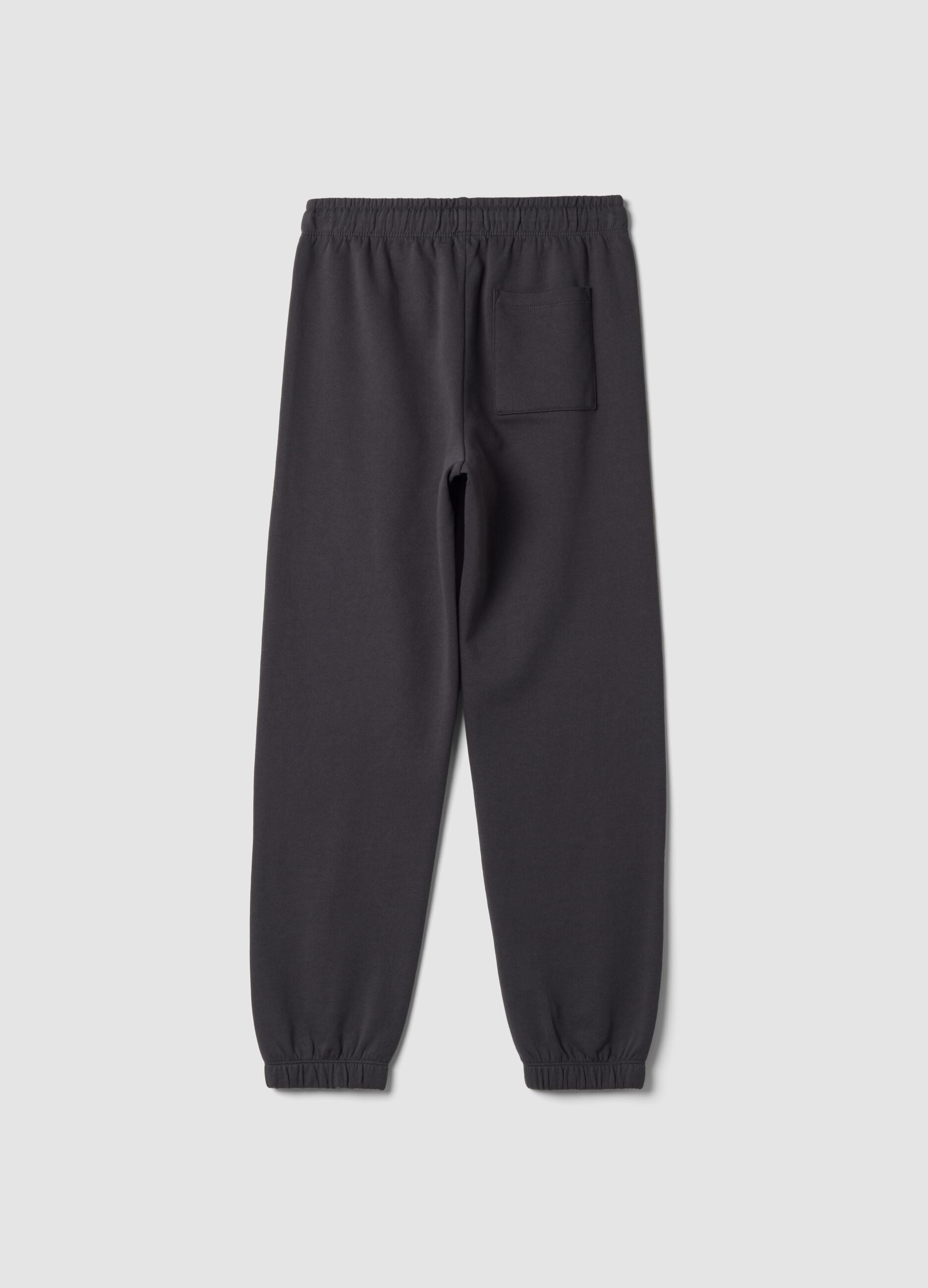 Grey relaxed-fit joggers in 100% organic cotton