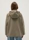 Green Cotton Blend Parka with Hood Regular Fit_3