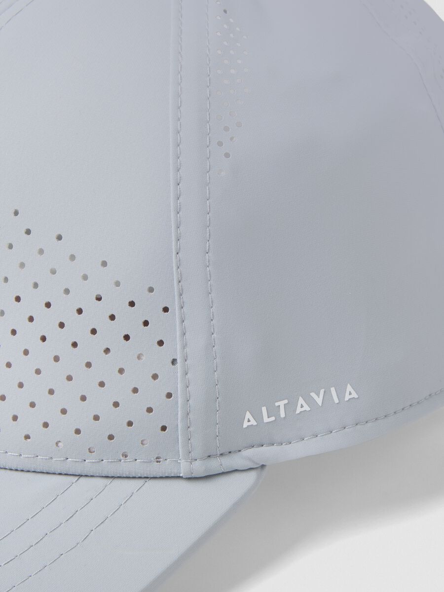 Grey ALTAVIA COURT sports cap in stretch fabric with visor_1