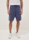 Pantaloni corti blu in misto cotone relaxed fit_1
