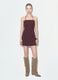 Brown polka-dot dress in viscose blend_0