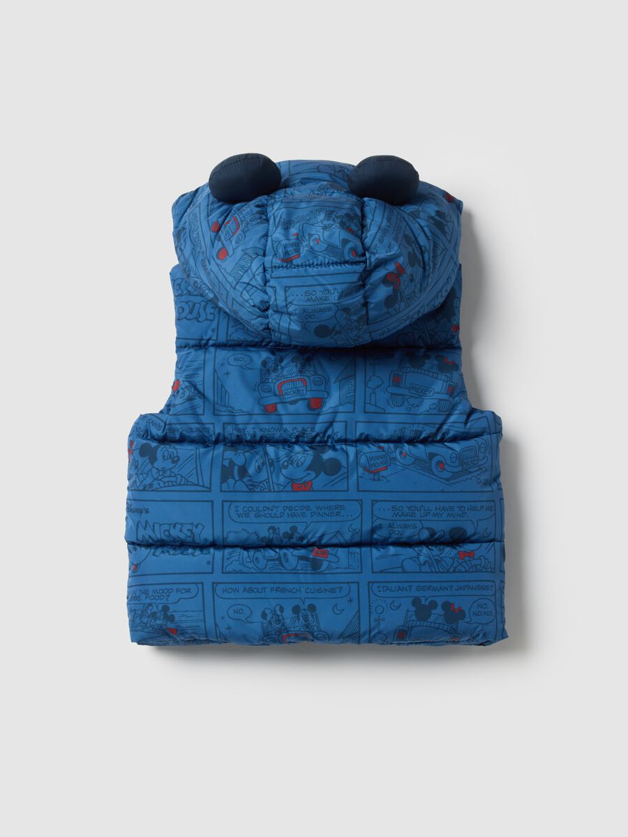 Gilet in misto blu regular fit con cappuccio da bimbo_1