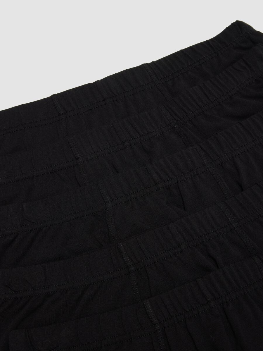 Multipack di cinque boxer neri in cotone organico_5