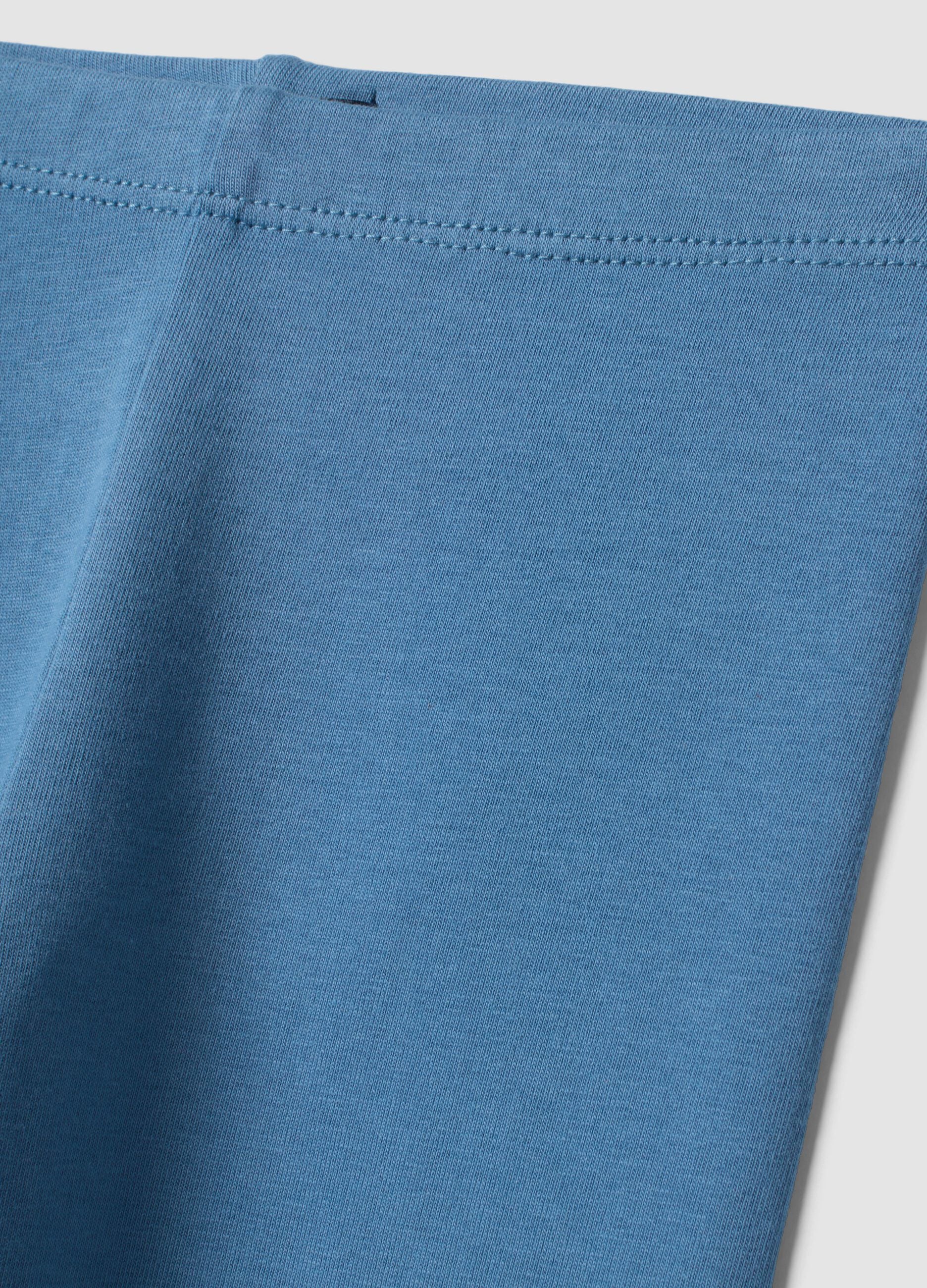 Blue skinny-fit stretch cotton leggings