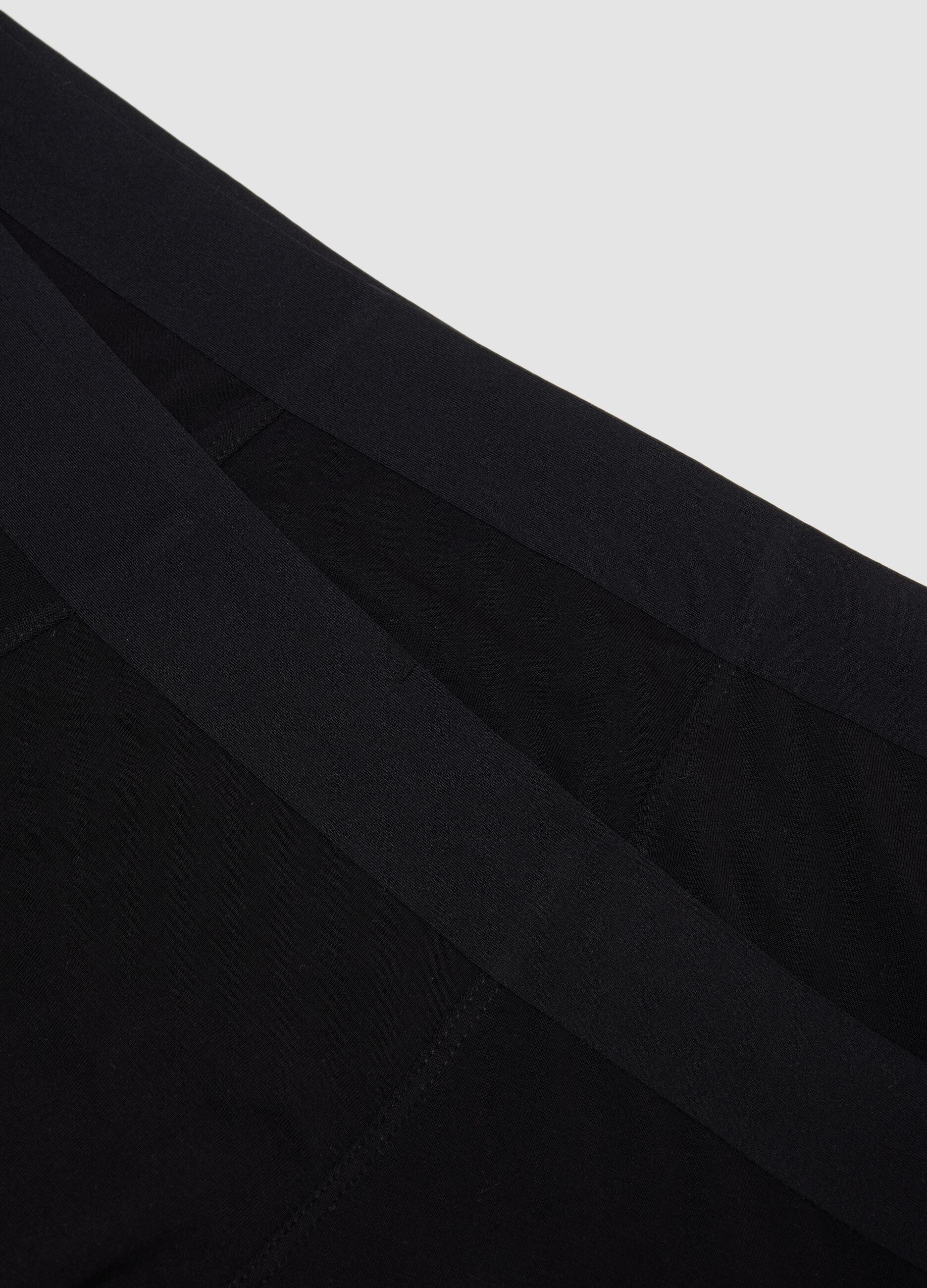 2-pack black stretch modal midi boxers, regular fit