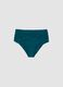 Green bikini bottoms with centre knot in stretchy shaping fabric_4