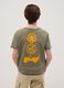 Green pure cotton regular fit children's T-shirt with print_2