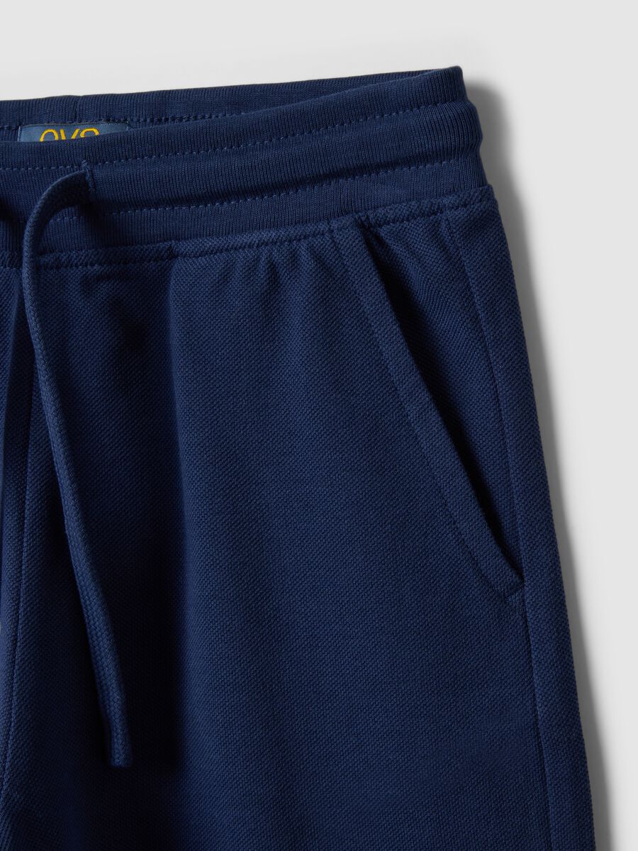 Children's regular fit blue pure cotton shorts_2
