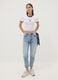 White stretch cotton T-shirt with Stitch print, regular fit_1