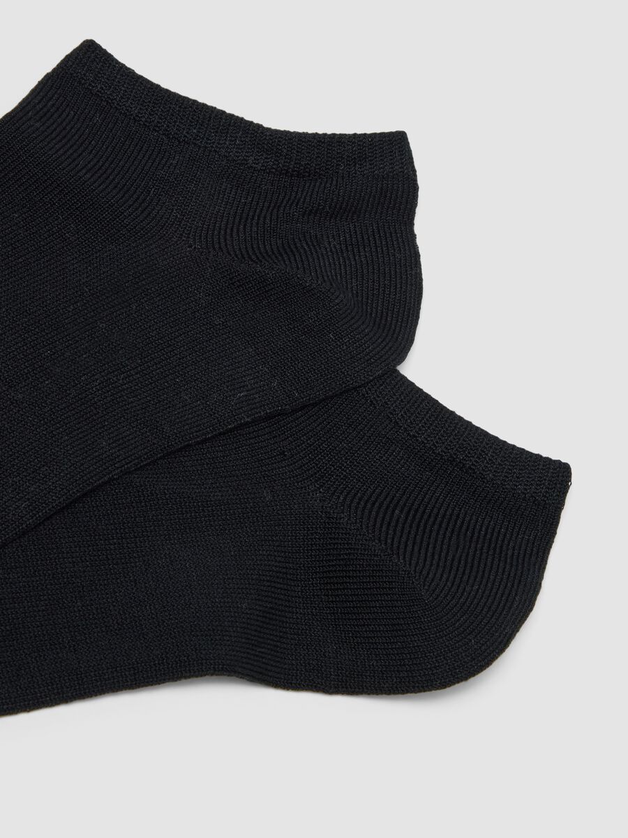 3-pack of black ankle sports socks in stretch organic cotton_2