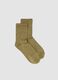Green stretch-knit socks with lurex yarn_0