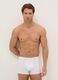 Pack of three white stretch cotton boxers regular fit_0