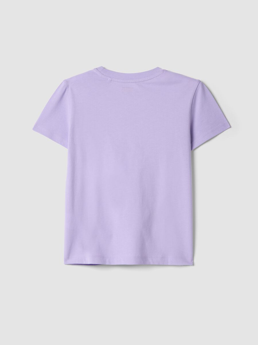 Girls&rsquo; Purple Pure Cotton Regular Fit T-shirt_4