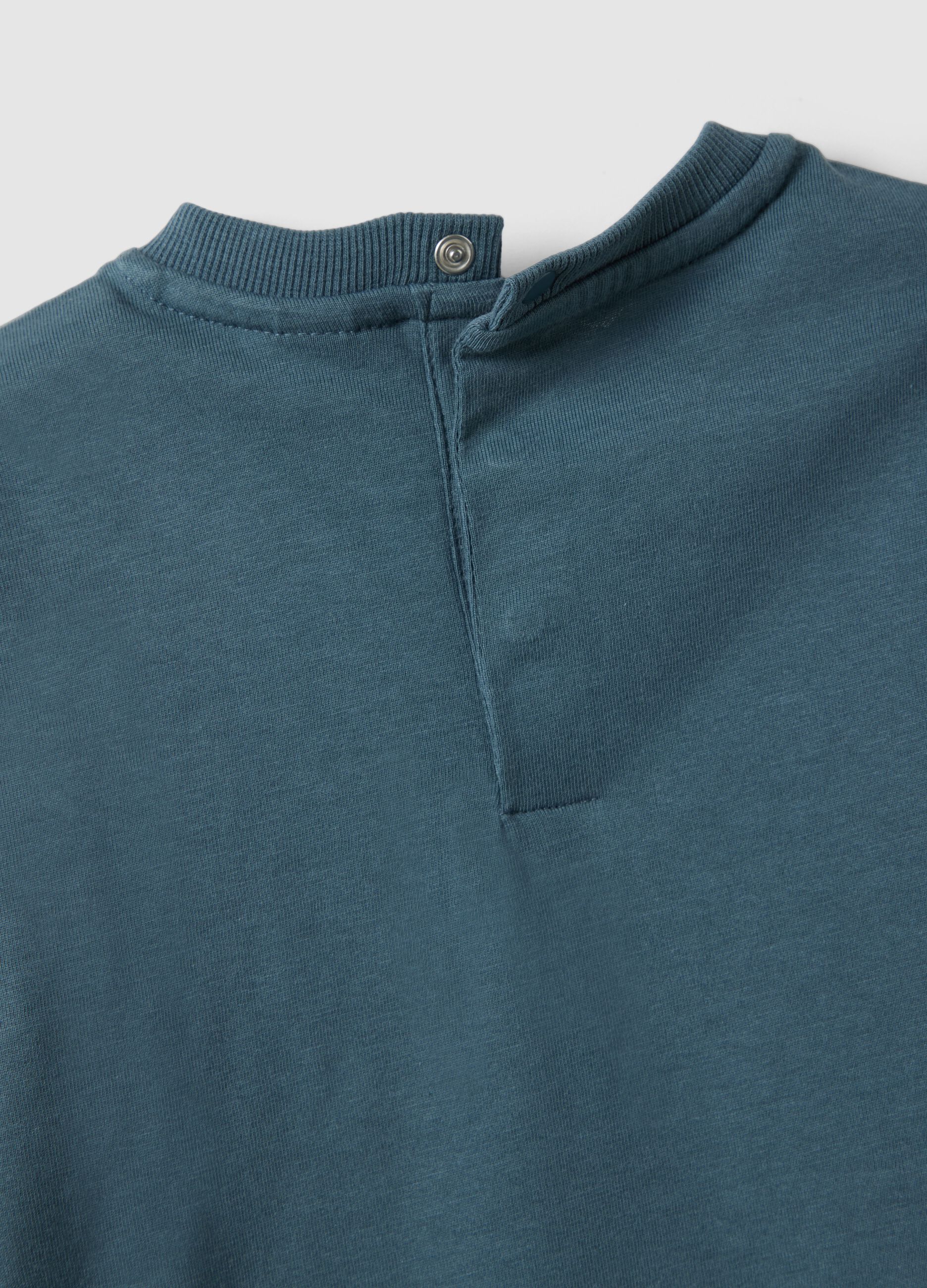 Blue pure cotton t-shirt with pocket for child