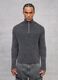 Half-Zip Ribbed Knit Vintage Grey_0