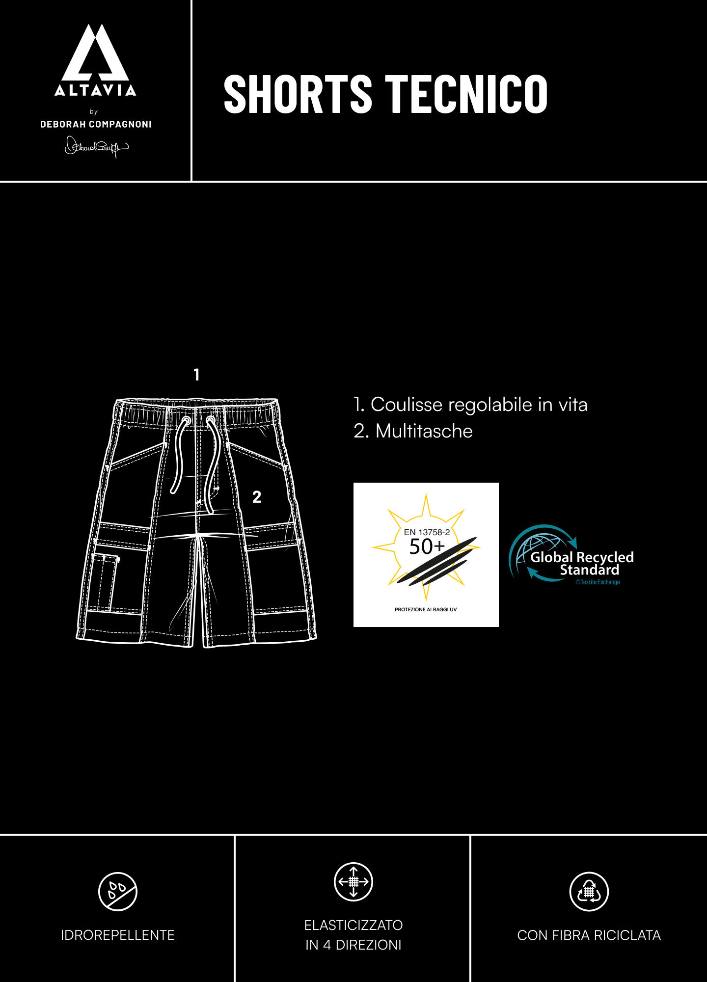 ALTAVIA Technical Shorts WITH DEBORAH COMPAGNONI