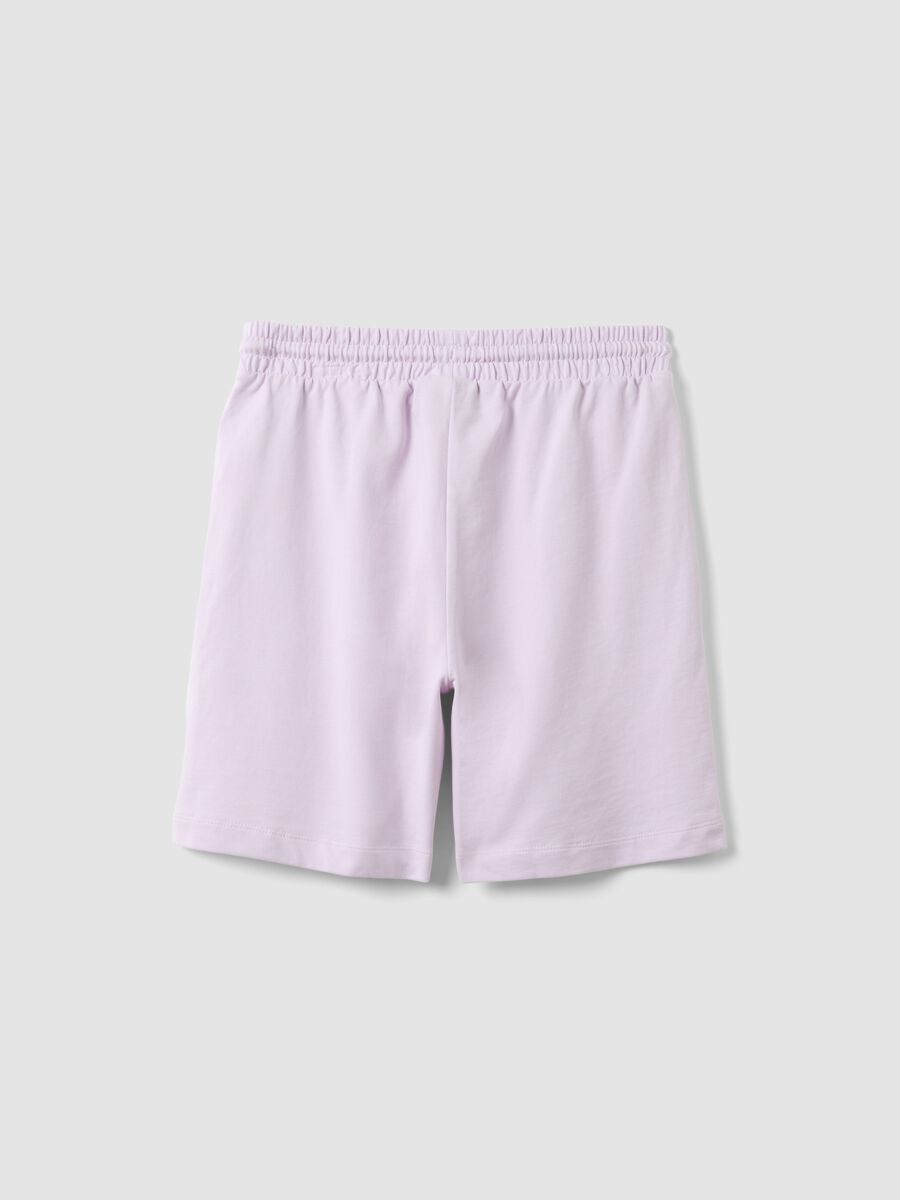 Short in puro cotone viola da ragazza comfort fit con stampe Lakers_4