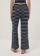 Blue striped wide-leg trousers with elasticated waist_2