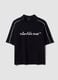 Black pure cotton oversized short-sleeve polo_4