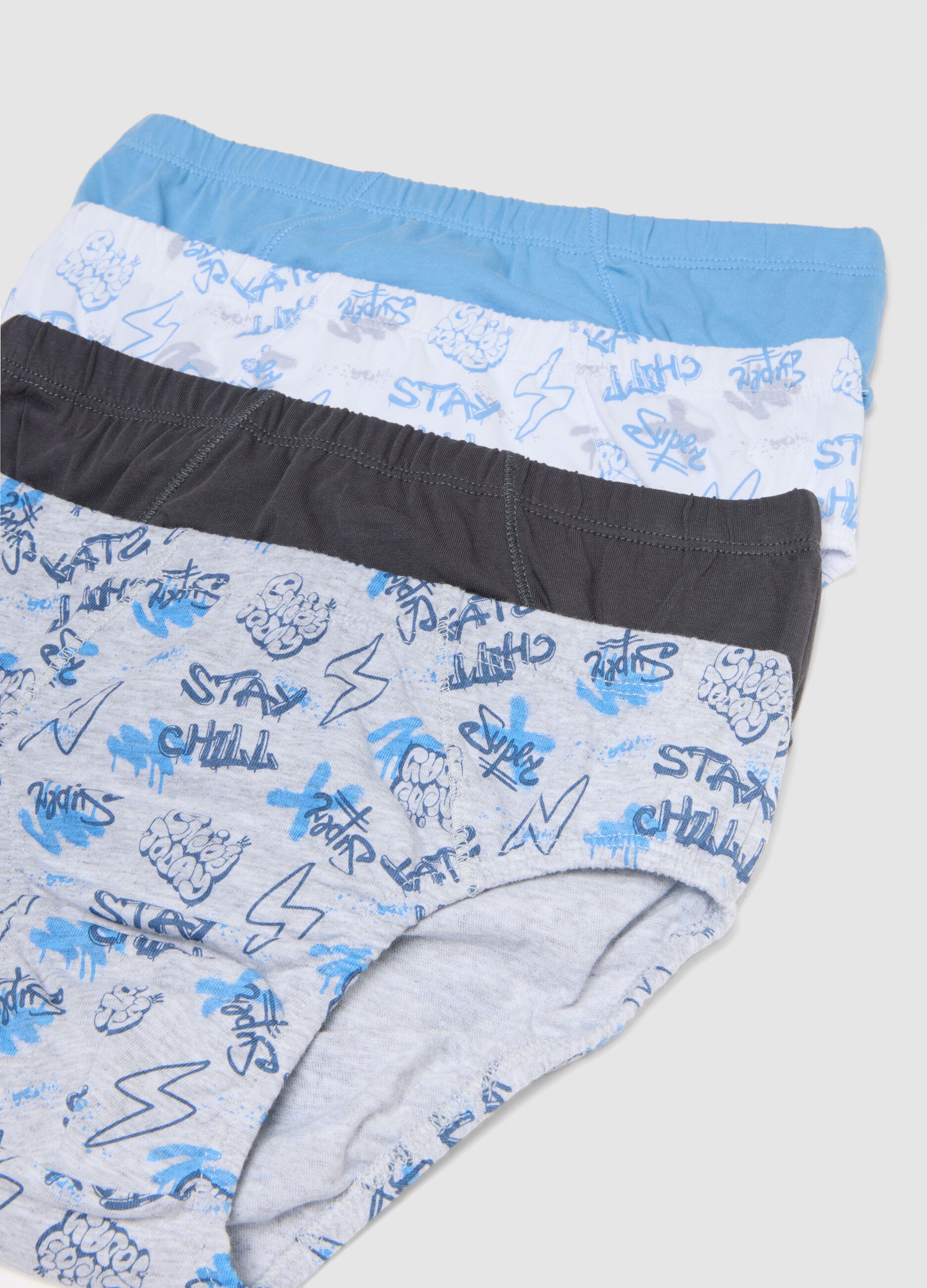 Boys' multi-colour pure cotton multipack briefs