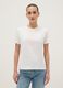 White pure cotton regular fit t-shirt with print_0
