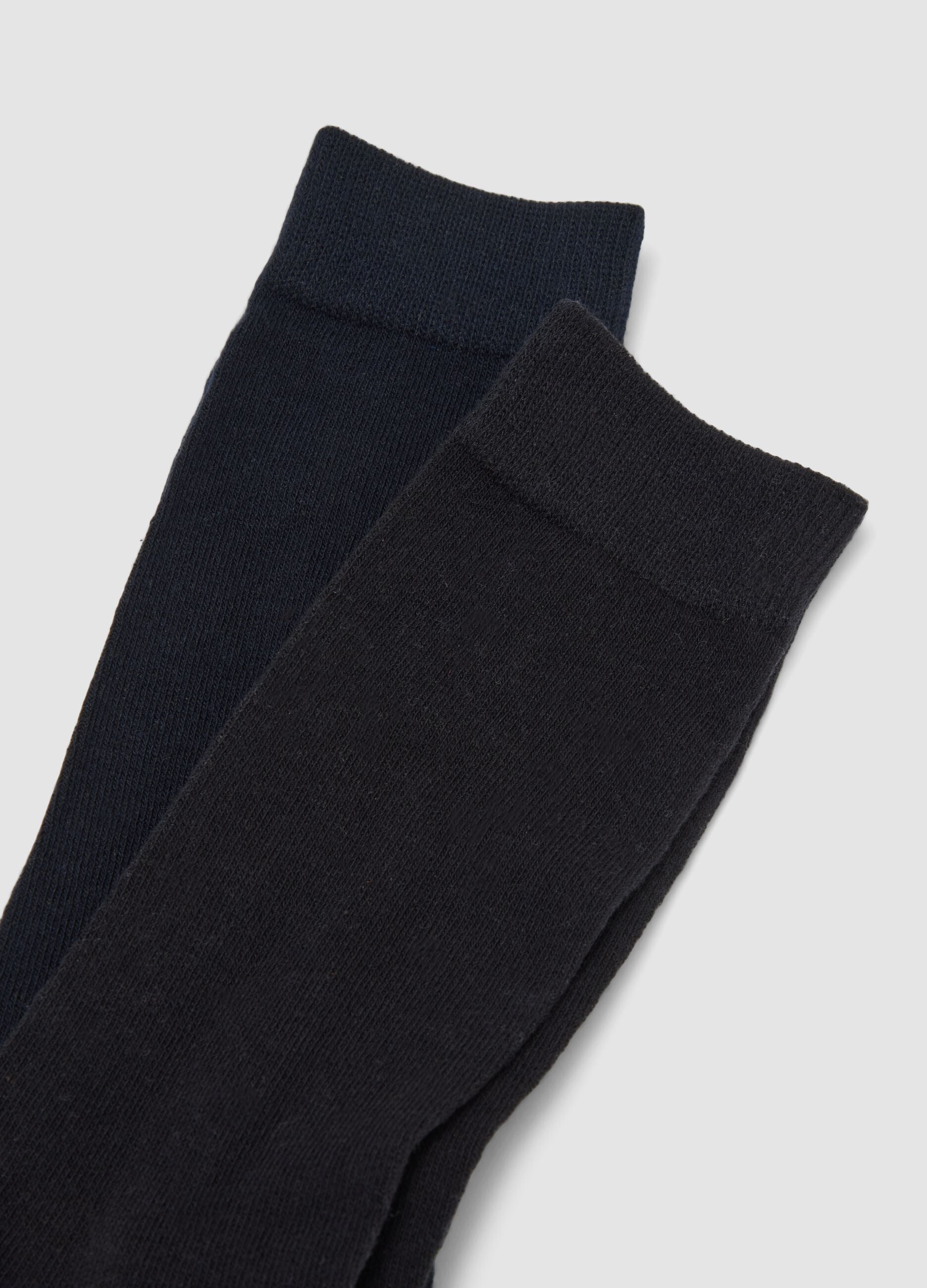 Pack of five multicolour midi socks in stretch organic cotton