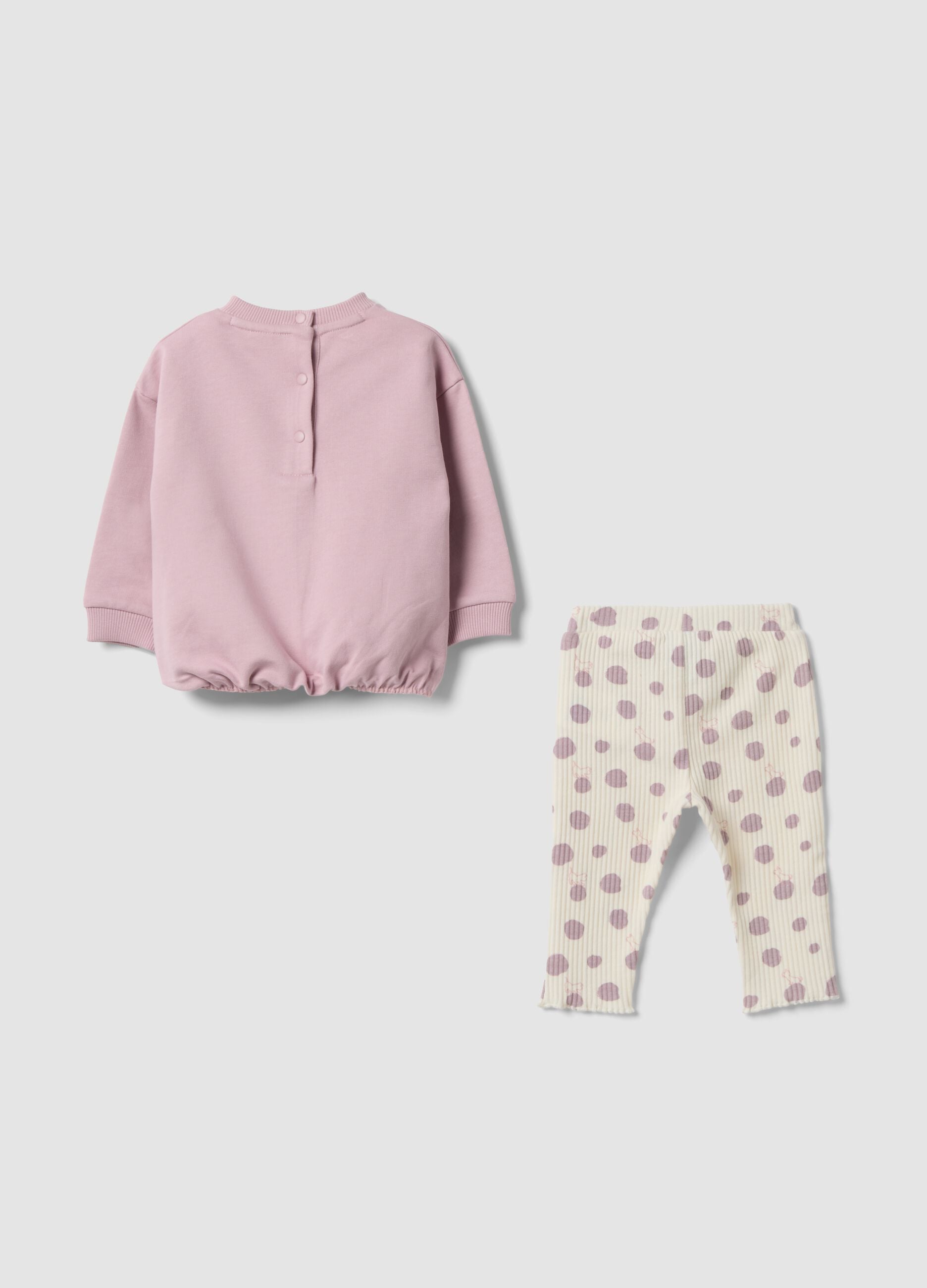 Purple organic cotton Disney 101 Dalmatians outfit for baby girl