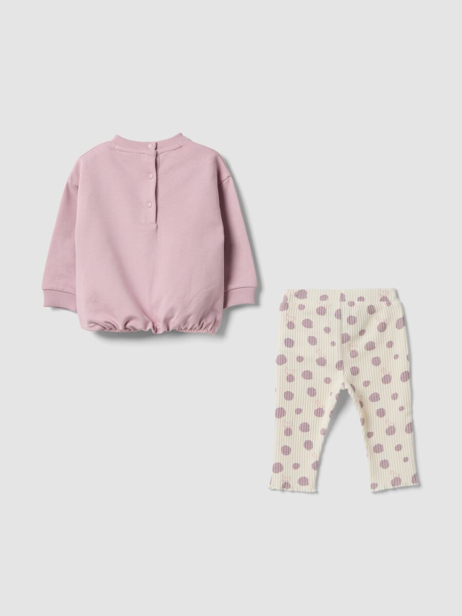 Purple organic cotton Disney 101 Dalmatians outfit for baby girl_1