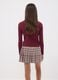 Red stretch organic cotton T-shirt with ribbed neckline_2