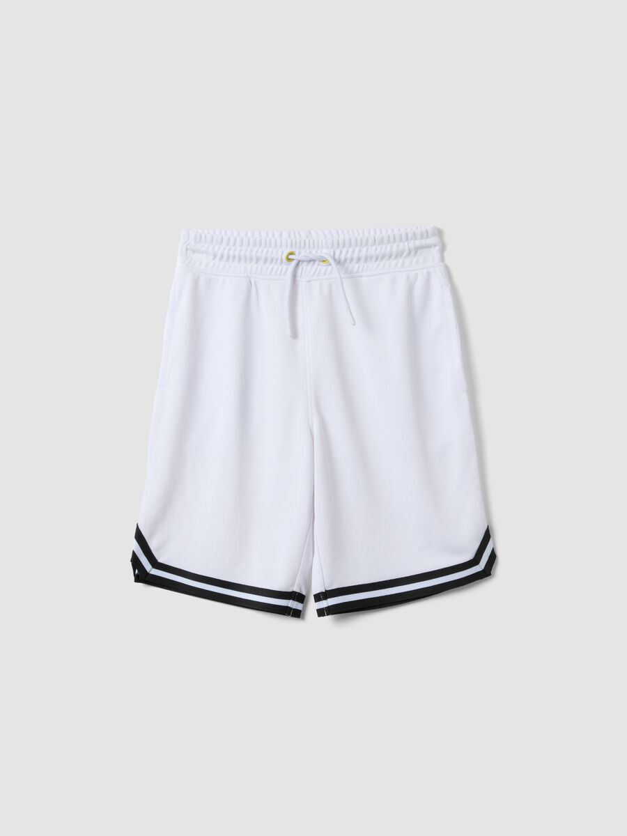 White shorts with elasticated waist_3