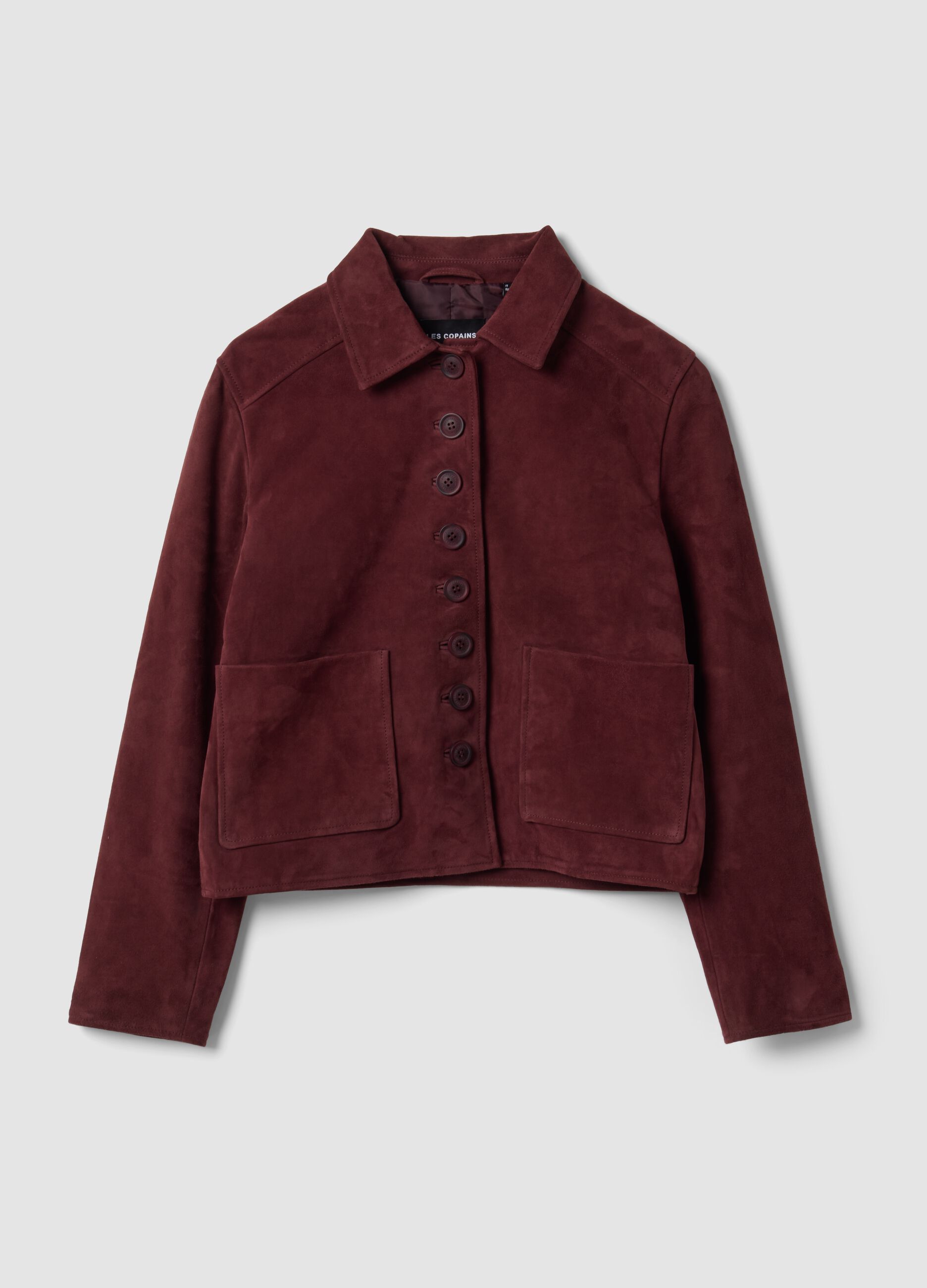 Giacca rossa in vera pelle regular fit