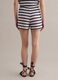 Blue and white striped stretch cotton crochet shorts, regular fit_2