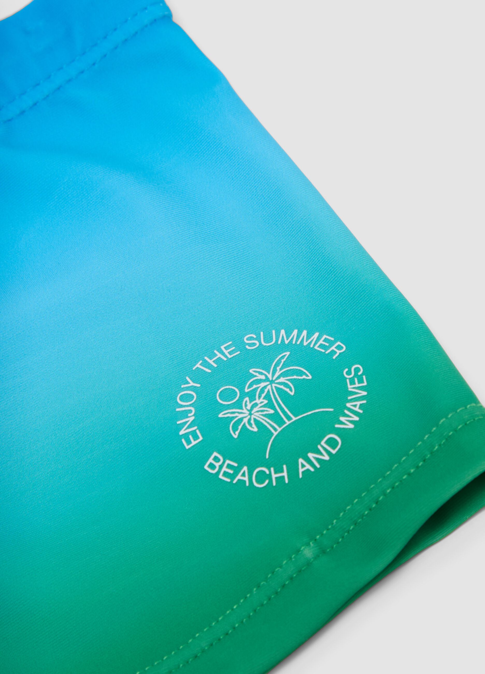 Blue stretch swim shorts