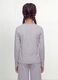 Grey organic cotton and stretch viscose T-shirt with ribbed neckline for girls_3
