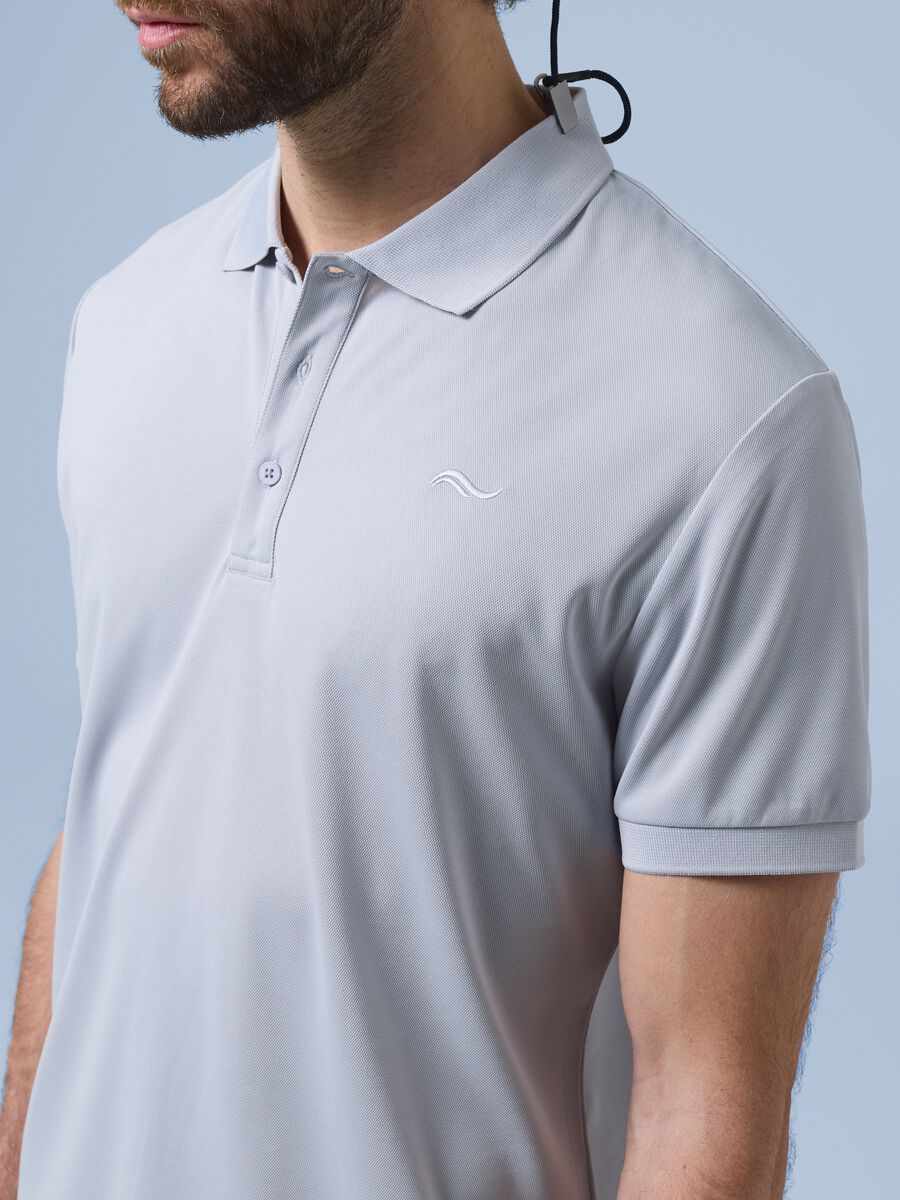 Polo grigia con colletto classico traspirante ALTAVIA SAILING_2