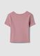 Pink short-sleeve stretch-cotton T-shirt_4