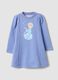 Purple cotton-blend dress with Frozen print and glitter for girls_0