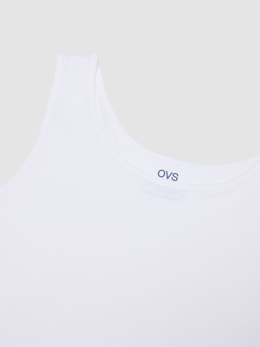 2-pack of black and white organic cotton jersey vests for girls_2