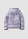 Purple Ultralight Padded Hooded Jacket with Zip for Girls_5