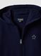 Blue pure organic cotton hooded sweatshirt with star for girls_5