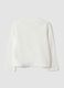 White pure organic cotton T-shirt with star print for girls_1