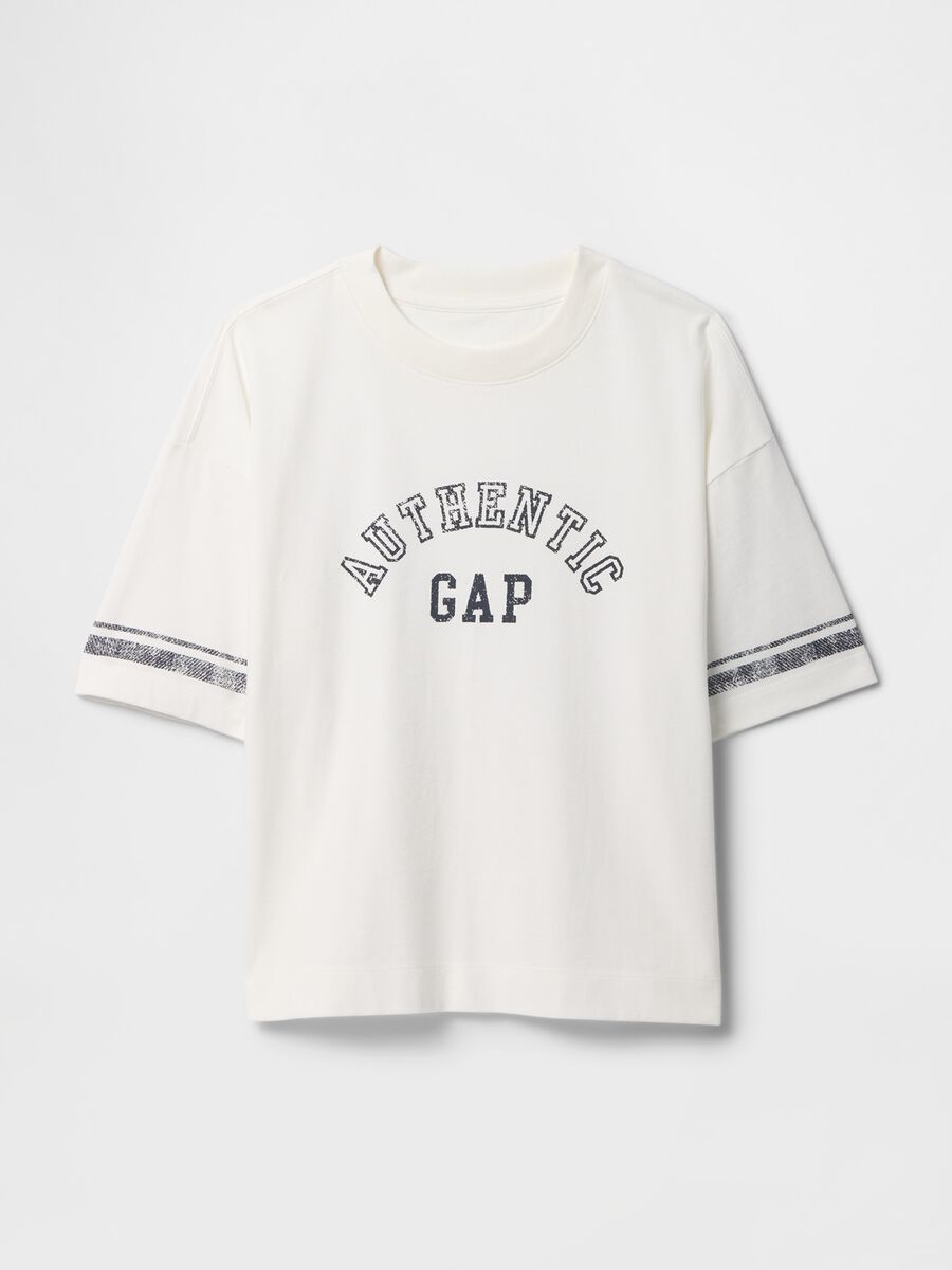 T-shirt a maniche corte in cotone con logo GAP_4