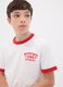 White pure organic cotton T-shirt with print, relaxed fit, for boys_0