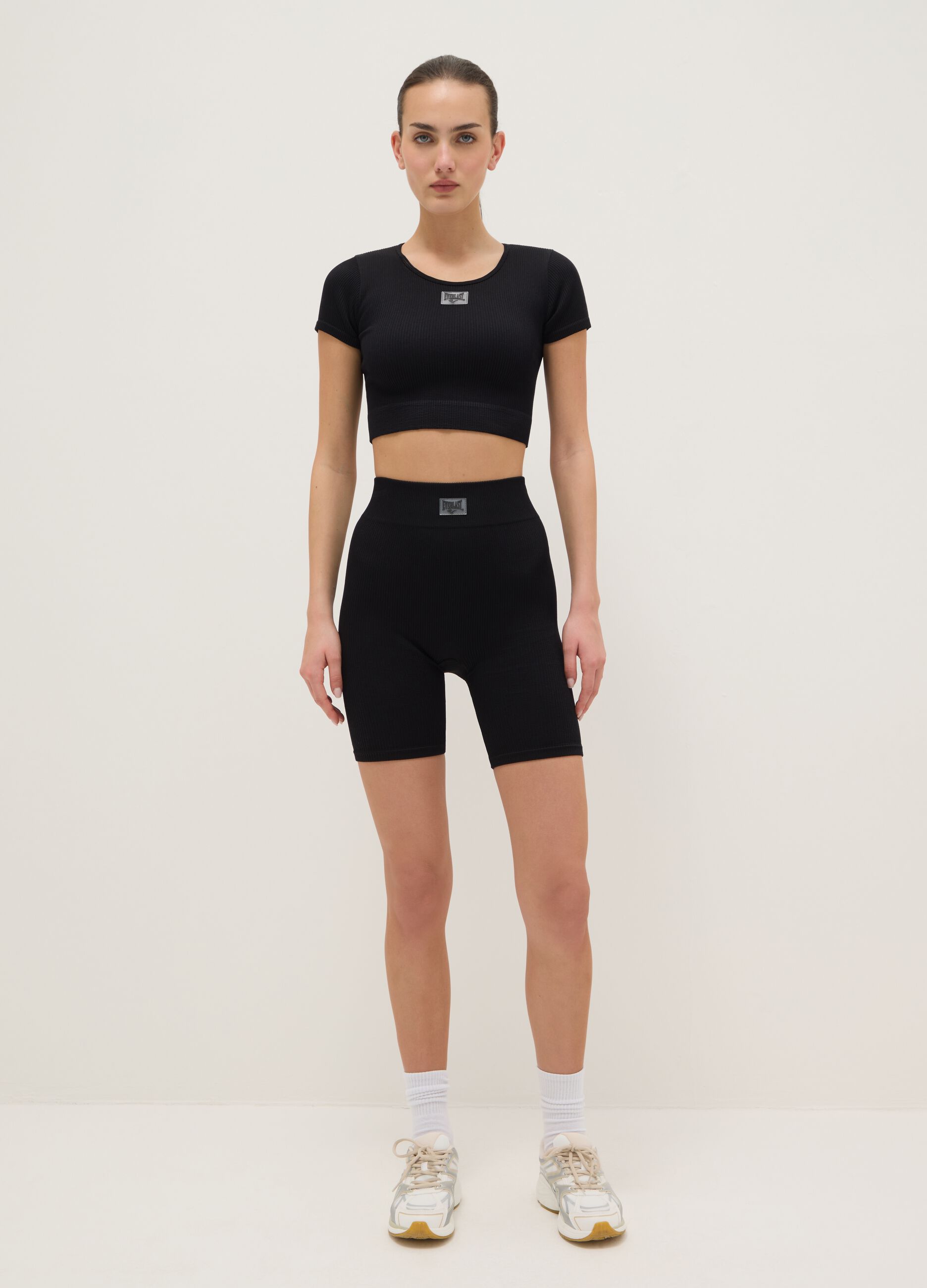 Black Boxy Fit Short Sleeve Sports T-shirt