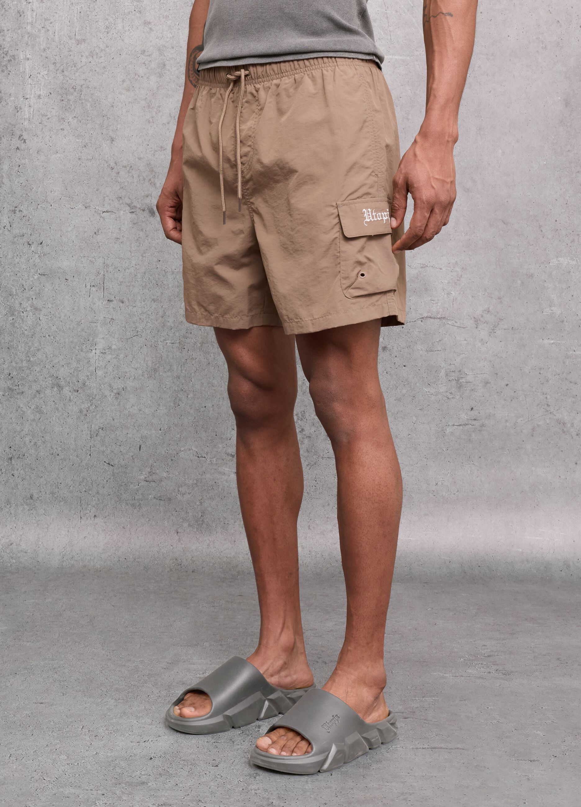 Mocha Cargo Swim Shorts