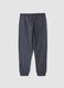 Blue cotton-blend track trousers_1